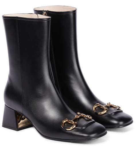 gucci boots with horsebit|gucci embellished leather ankle boots.